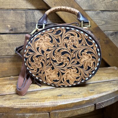 American Darling Canteen Crossbody-Tooled Leather