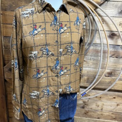 Womens Ariat Homestyle L/S Button Down Blouse-Plaid Rodeo