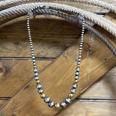 Graduated 4-12mm Navajo Pearls/18K Plated-18