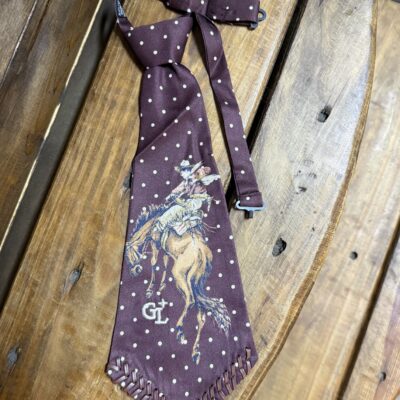 Gilded Lily Petey Tie-Brown PolkaDot