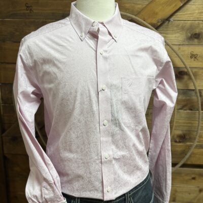 Mens Ariat Wrinkle Free Classic L/S Button Down-Lilac Paisley