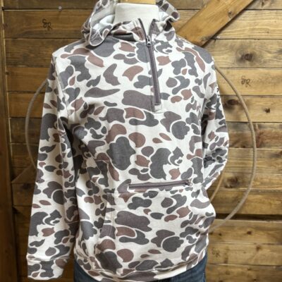 Mens Two Dove Excursion Hoodie-Vintage Camo