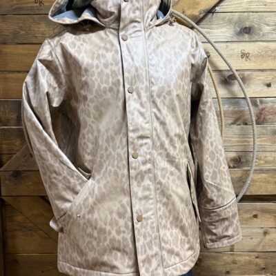 Womens Ariat Drizzle Rain Coat-Faded Leopard