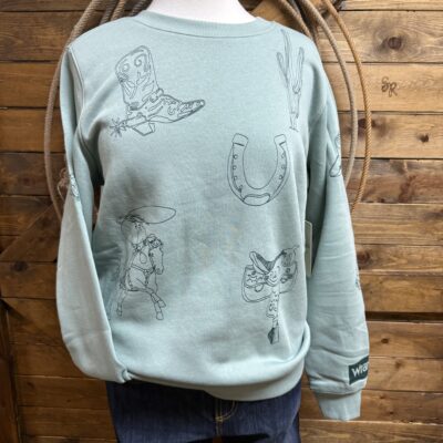 Womens Wrangler Punchy Crew - Western Icons