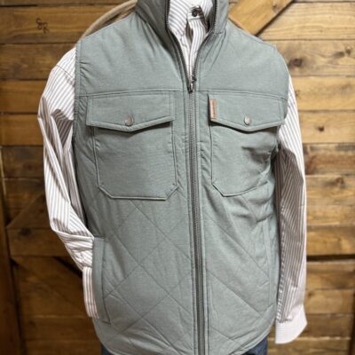 Mens Cinch Concealed Carry Vest - Quilted Green