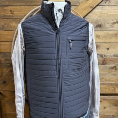 Mens Ariat Wylie Vest-Obsidian Grey