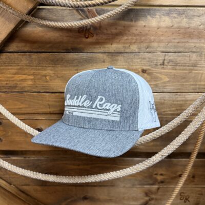 Saddle Rags Sport Script Cap - Gray/White