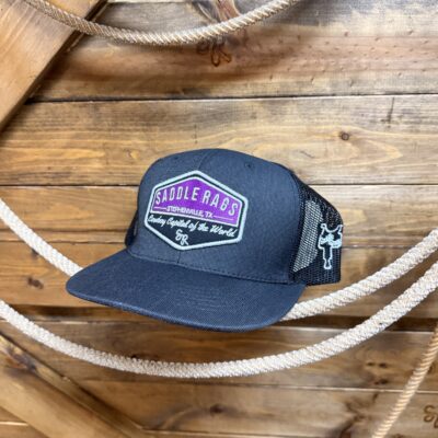 Saddle Rags Cowboy Capital Patch Cap - Black/Purple