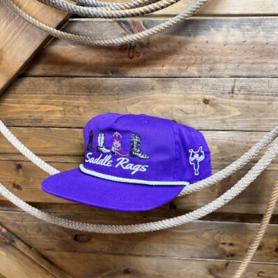 Saddle Rags Purple Boots Cap