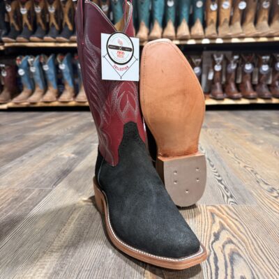 Rios of Mercedes Women's Black Crazy Horse Rough-Out Boot