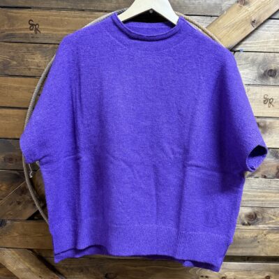 Womens Ee:some S/S Sweater-Purple