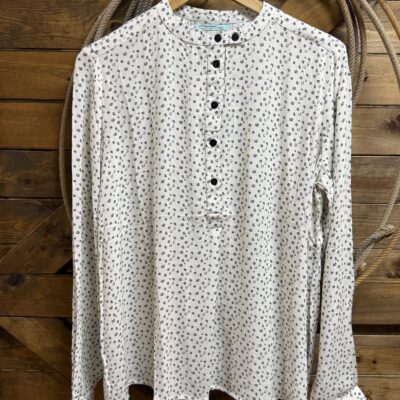 Womens Tasha Polizzi Darlin' L/S Shirt-White Western Print