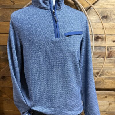 Mens Kimes Ranch 1/4 Lamber L/S Pullover-Blue