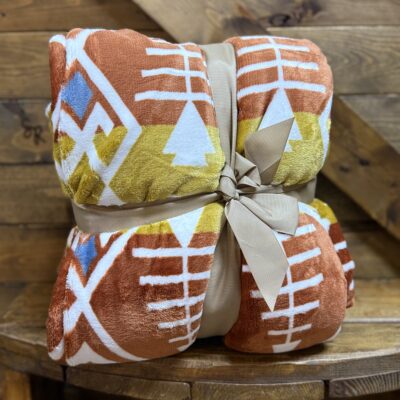 Carstens Arrowhead Plush Sherpa Throw-Earth Tones