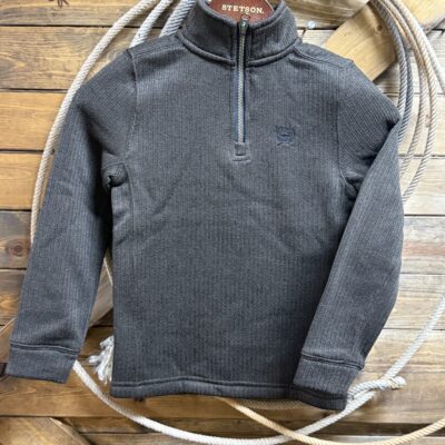 Boys Cinch 1/4 Zip Pullover- Brown Heather