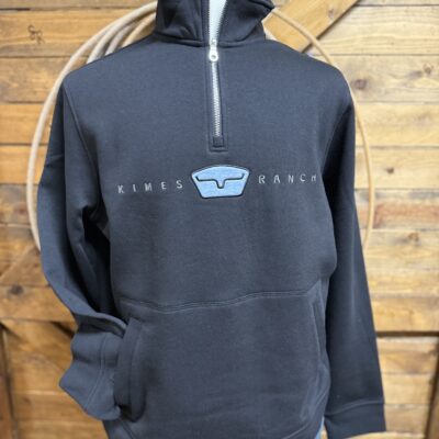 Mens Kimes Ranch x Zach Top Par 3 1/4 Zip Pullover-Black