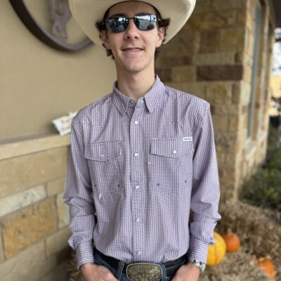Saddle Rags L/S Performance Pearl Snap-Purple Window Pane