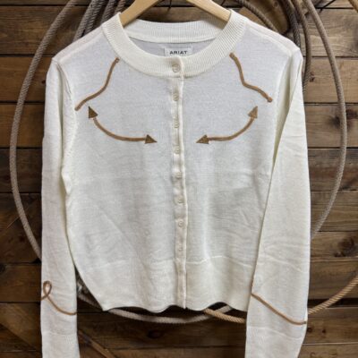 Womens Ariat Dolly Cardigan-Coconut Milk
