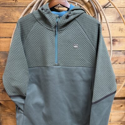 Mens Kimes Ranch Frayser 1/4 Zip Hoodie-Forest