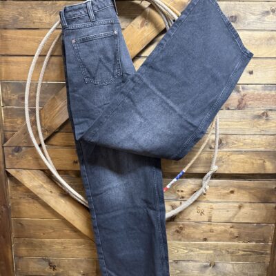 Womens Wrangler Bailey High Rise Wide Leg Jean-Washed Black