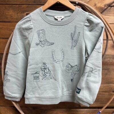 Girls Wrangler Punchy Crew- Western Icons