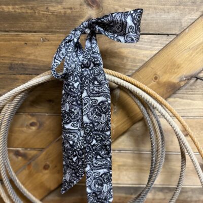 Twilly-Black/Silver Paisley