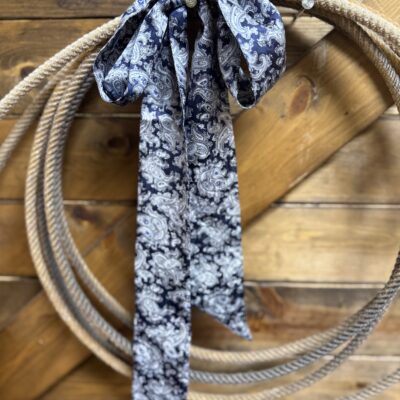 Twilly- Cobalt/Silver Paisley