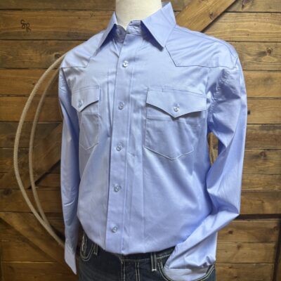 Mens Circle S L/S Button Down Dress Shirt-Dress Blue