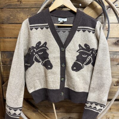 Womens Ariat Colter Cardigan-Coffee Brown