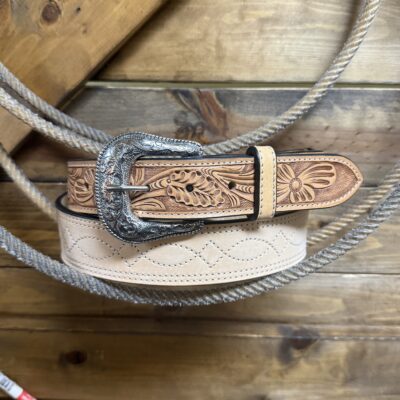 Mens Nocona Natural Leather Belt
